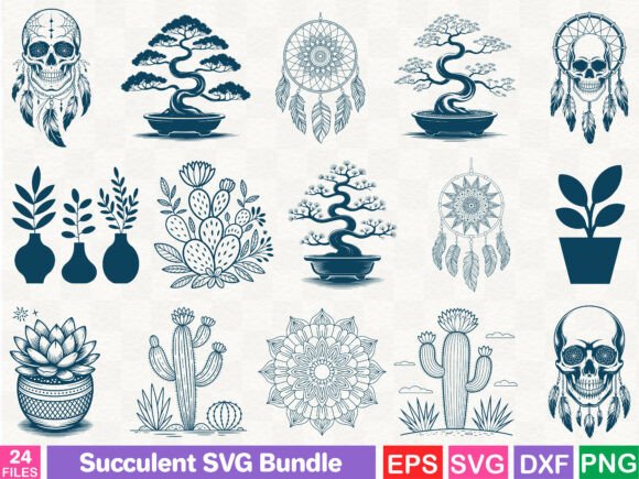 A Succulent SVG Bundle for Clean Editorial Graphics