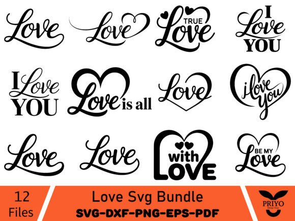 A Versatile Valentine: The Love SVG Bundle for Editorial Graphics & T-Shirt Designs