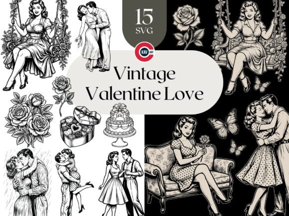 A Vintage Valentine SVG Bundle for Branded Romance