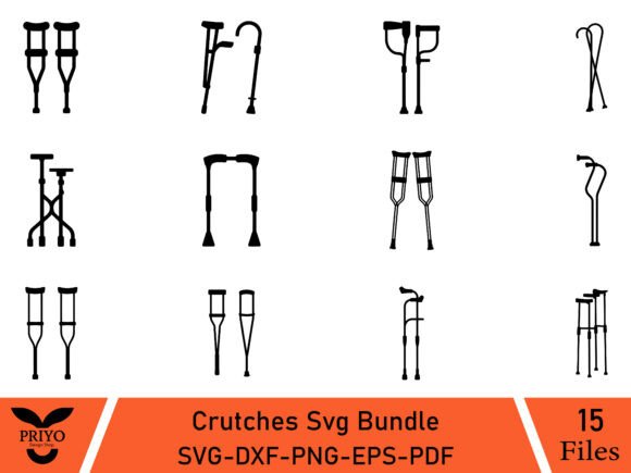 A Wooden Crutch SVG Bundle for Crafted Branding