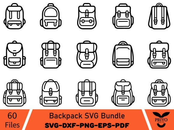 Backpack SVG Bundle: A Versatile Graphics and Illustrations Asset