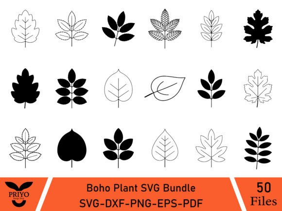 Boho Plant SVG Bundle: A Versatile Graphics Set for Editorial Use