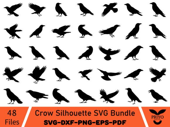 Crow Silhouette SVG Bundle: A Versatile Graphics Solution