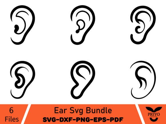 Ear Silhouette Graphics for Modern Brand Illustrations