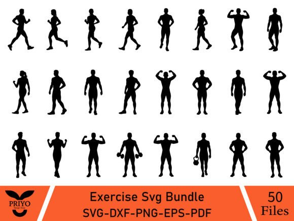 Exercise Silhouette Graphics for Local Branding