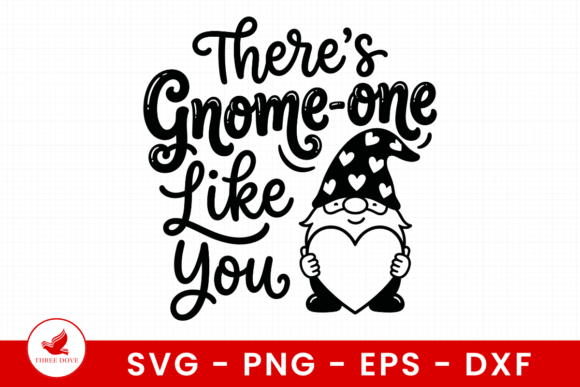 Gnome Valentine SVG Graphics for T-Shirt Designs