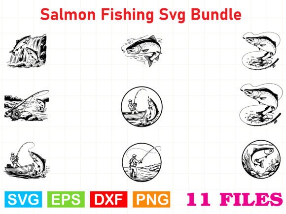 Salmon Fishing Svg Bundle: A Versatile Graphics Asset