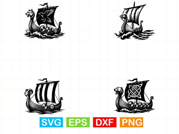 Viking Ship Svg Bundle: A Versatile Graphics and Illustrations Asset