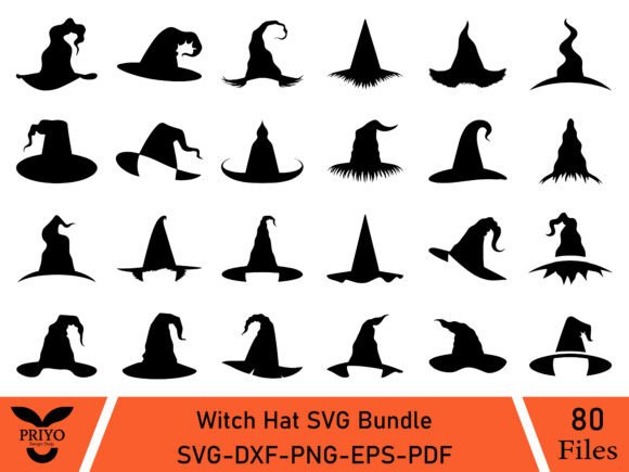 Witch Hat SVG Bundle: A Versatile Graphics and Illustrations Asset
