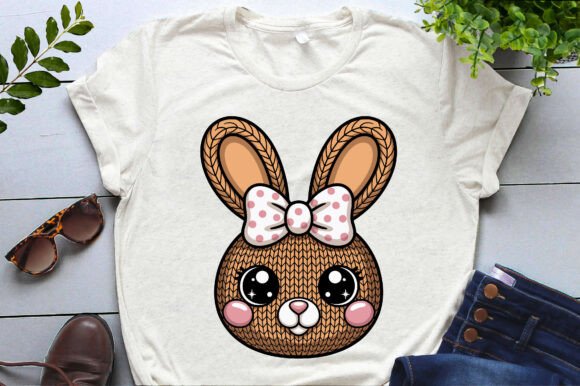 Yarn Crochet Easter Bunny Graphics for Creative Sellers