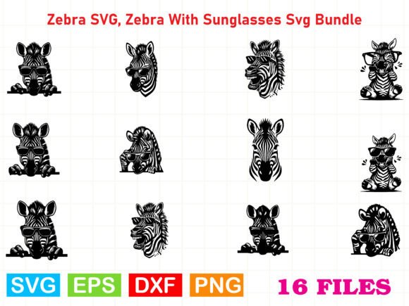Zebra SVG, Zebra Sunglasses Svg: A Versatile Graphics Asset